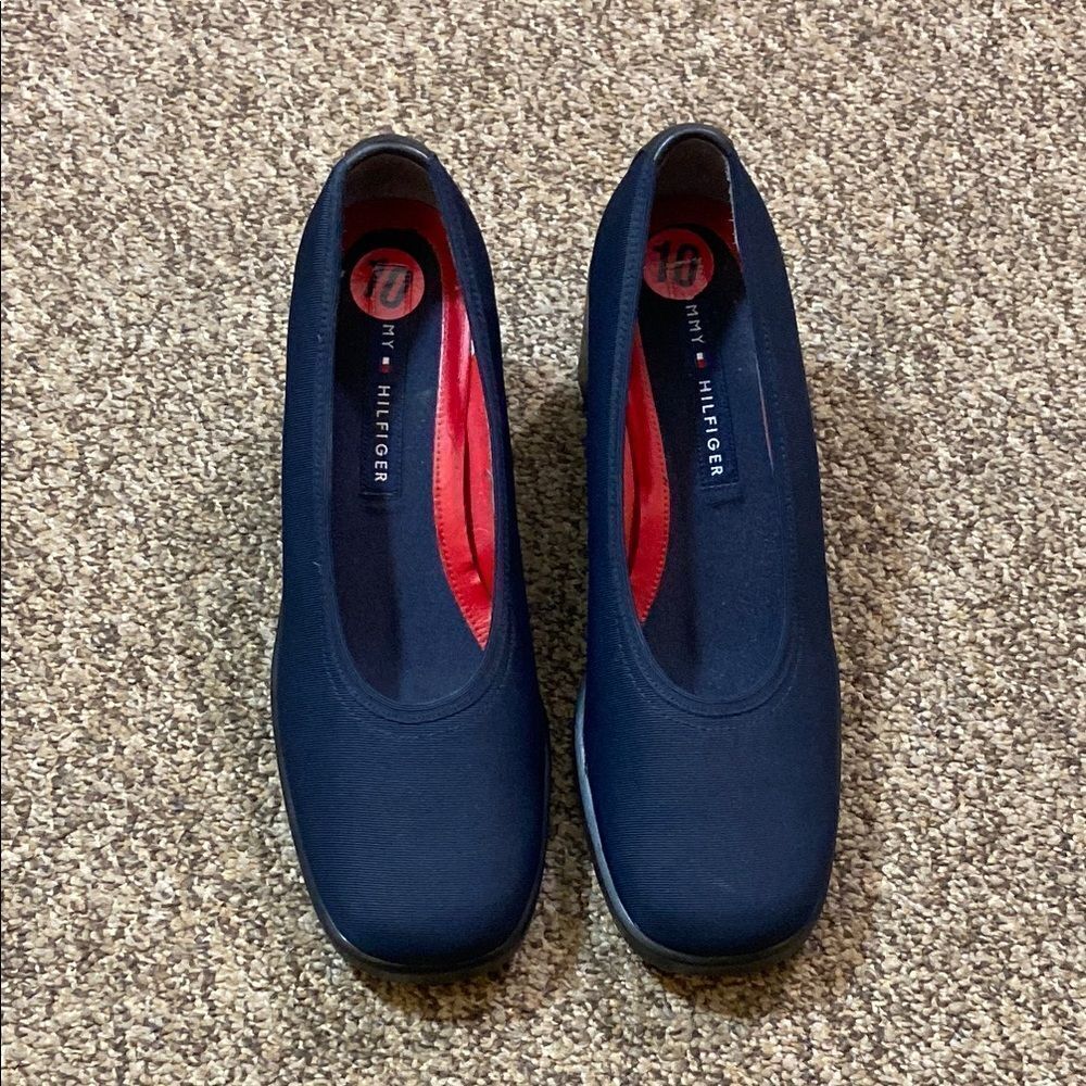 Tommy Hilfiger Blue Flats Sleek Slip-On Loafers Platform Women Shoes Size 10MUS